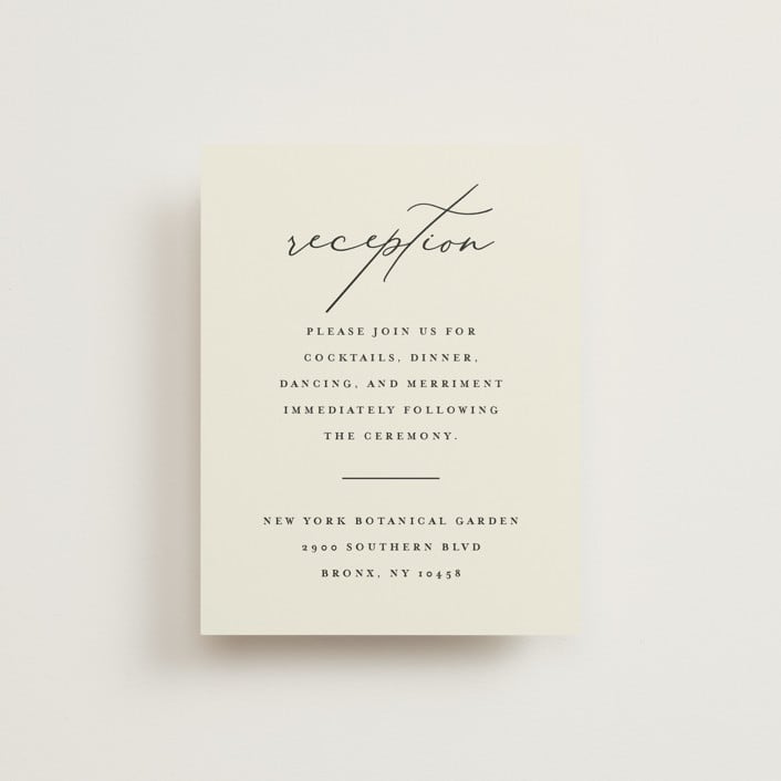 "Love and Faith" - Reception Cards in Vanilla by Louise Kay - Front