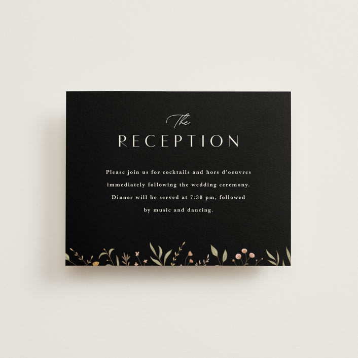 "Garden Moonlight" - Reception Cards in Ink by Katherine Moynagh - Front