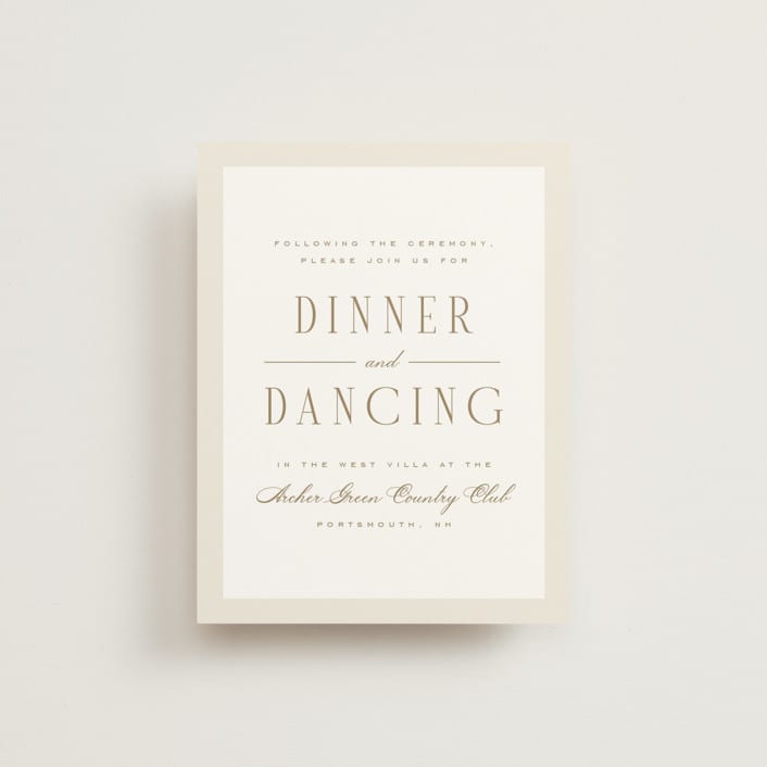 "Swept Away" - Reception Cards in Petal by Leah Bisch - Front