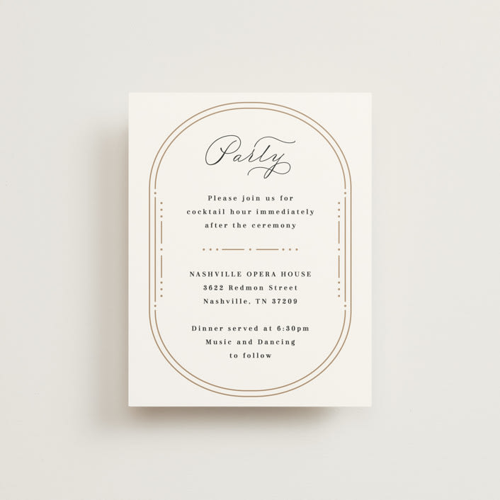 "Encapsulated" - Reception Cards in Black Tie by Hooray Creative - Front