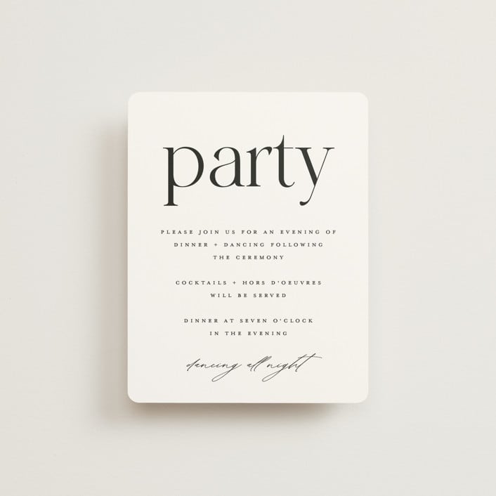 "Photographie" - Reception Cards in Noir by Christie Garcia - Front