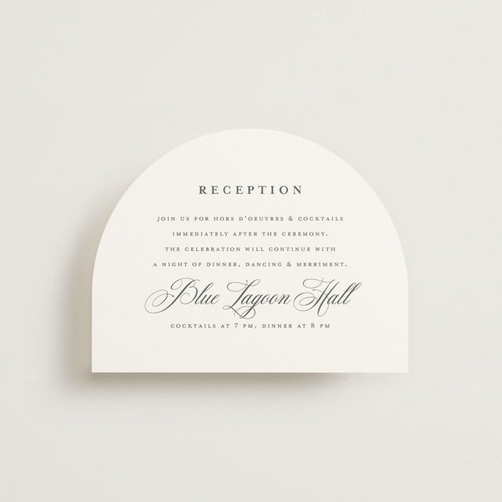 "scamorza" - Reception Cards in Pearl by chocomocacino - Front