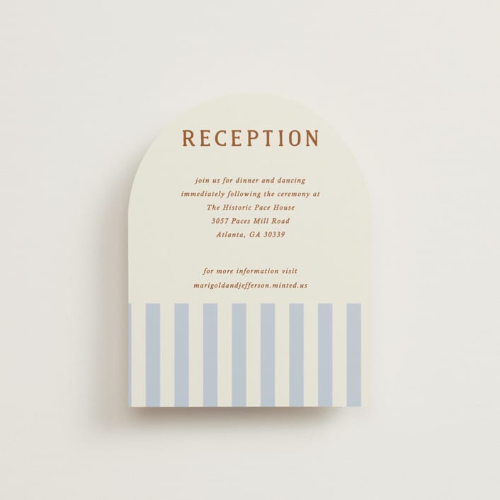 "stripes" - Reception Cards in Wave by Kelly Watkins - Front