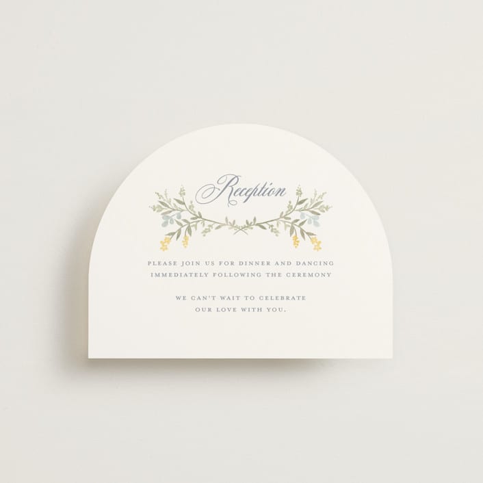 "Monogrammed" - Reception Cards in Spring by Petra Kern - Front