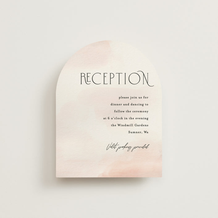 "First light" - Reception Cards in Blush by Itsy Belle Studio - Front
