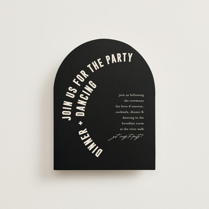 "Spin" - Reception Cards in Cream by Pixel and Hank - Front