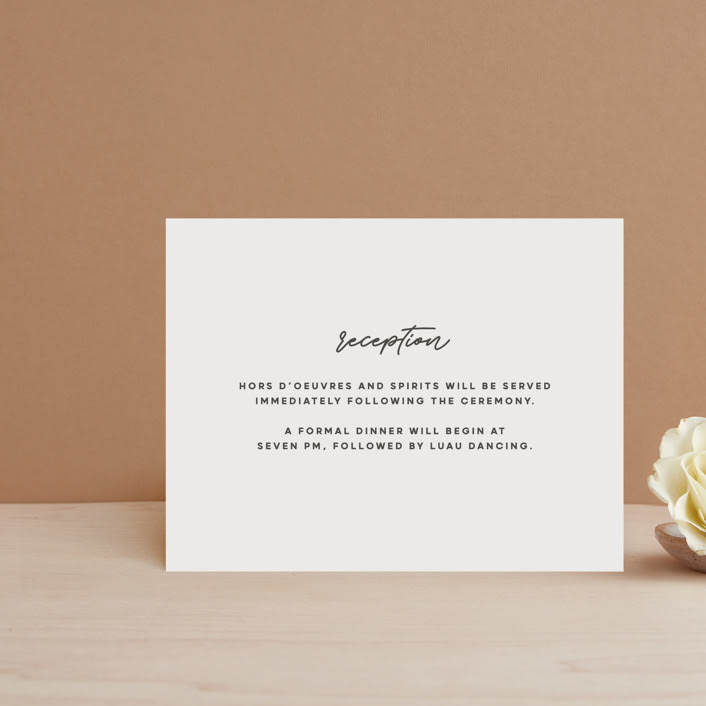 "Destination" - Reception Cards in Mist by Lori Wemple - Front