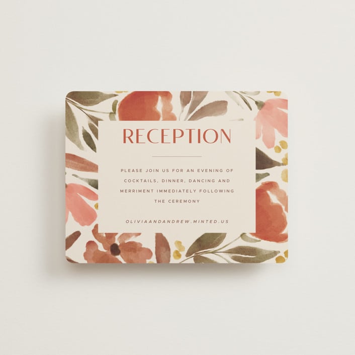 "Giardino" - Reception Cards in Saffron by Vera Lim - Front