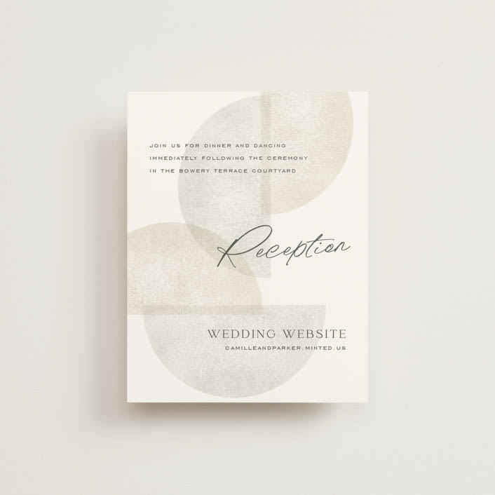 "Camille" - Reception Cards in Stone by Jackie Crawford - Front