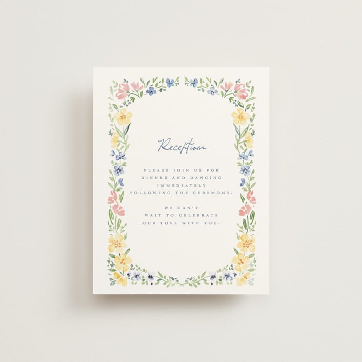 "Meadow Whisper" - Reception Cards in Meadow by Petra Kern - Front