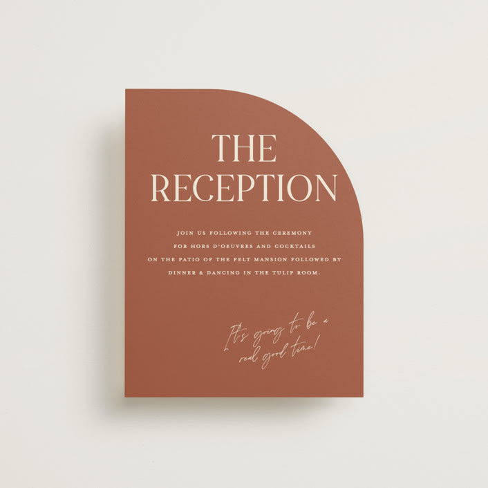 "Ambrosial" - Reception Cards in Butter by Pixel and Hank - Front