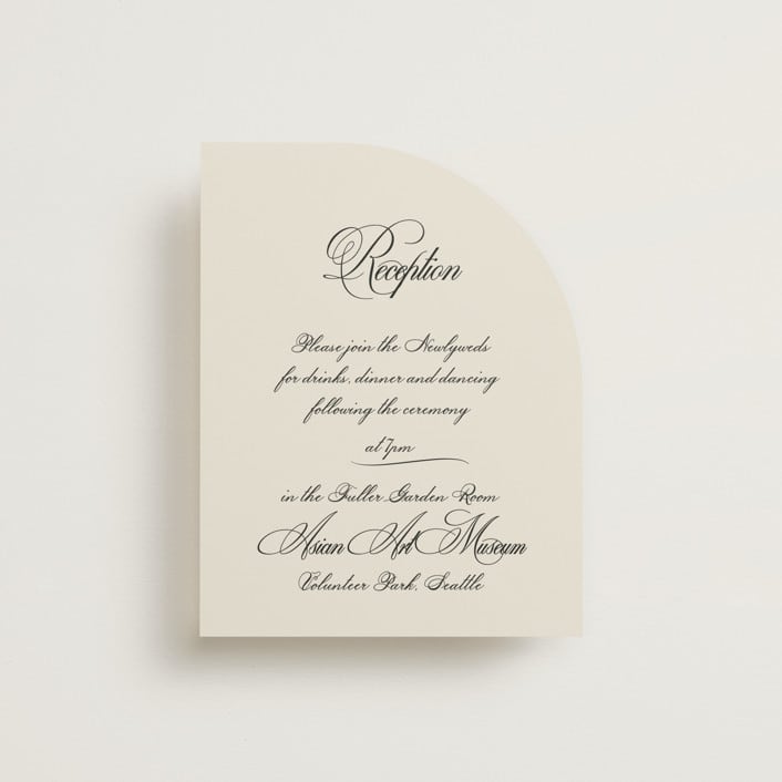 "Old Fashioned" - Reception Cards in Night by Ani Somi - Front