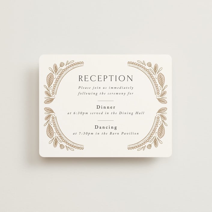 "charmed" - Reception Cards in Honey by Jen Owens - Front