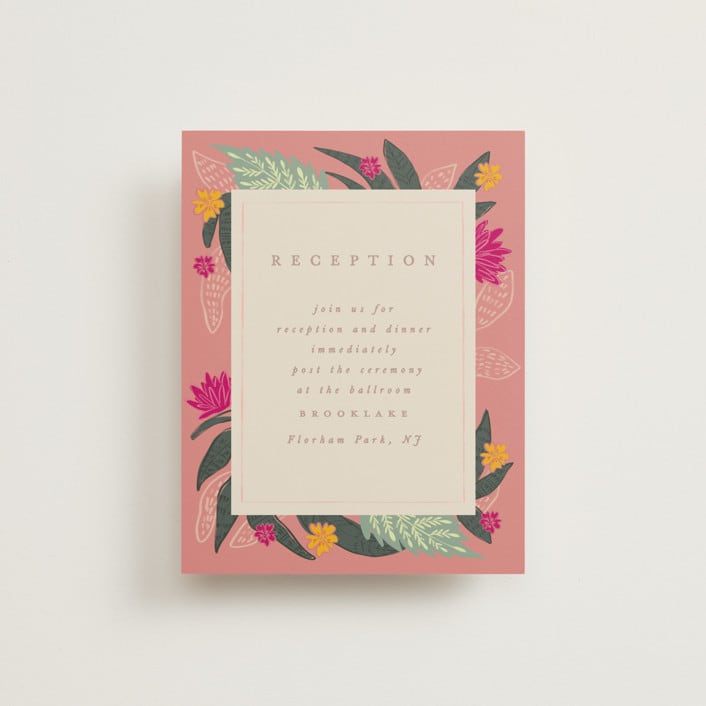 "Phool Bahar" - Reception Cards in Patta by Creo Study - Front