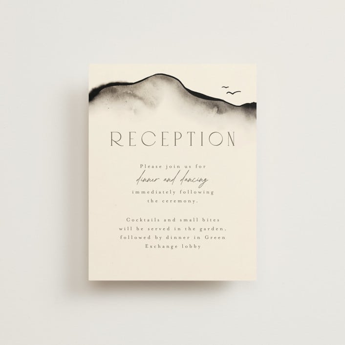 "ataraxia" - Reception Cards in Ivory by Anastasia Makarova - Front