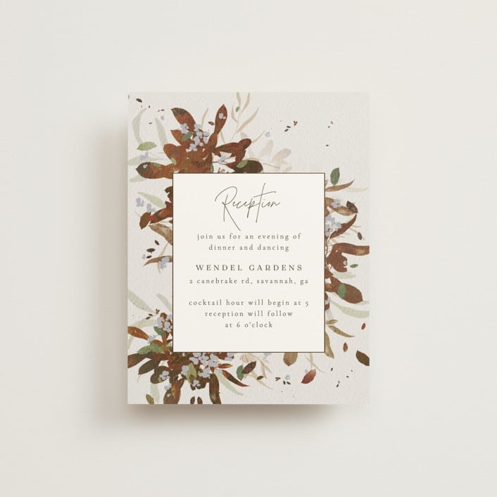 "Fall Flurry" - Reception Cards in Fall by Grace Kreinbrink - Front