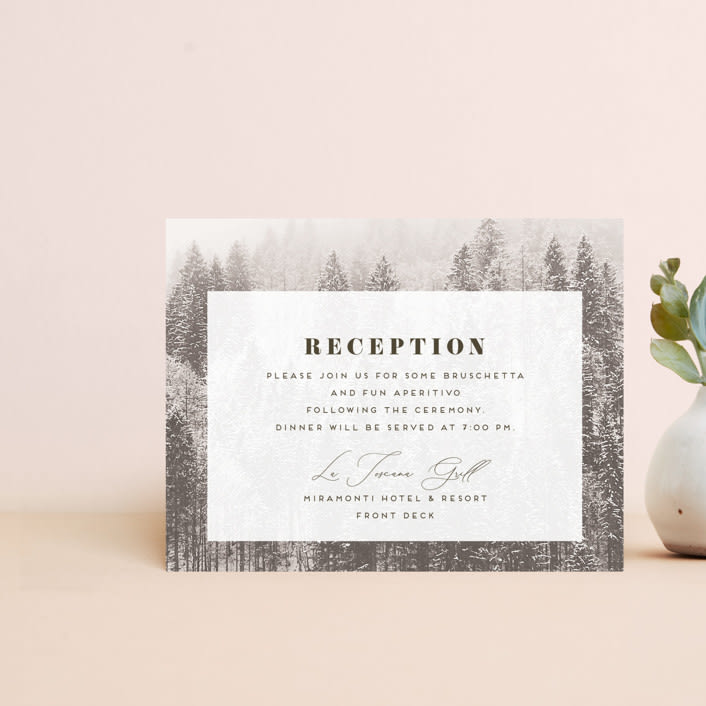 "torrone" - Reception Cards in Cedar by chocomocacino - Front