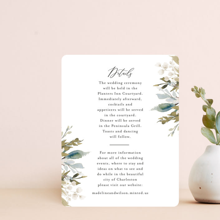 "Wedding Festive" - Reception Cards in Frost by Chris Griffith - Front