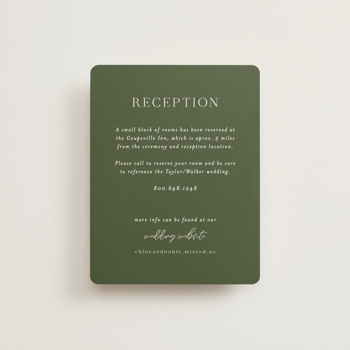 "Into the Forest" - Reception Cards in Cream by Alethea and Ruth - Front
