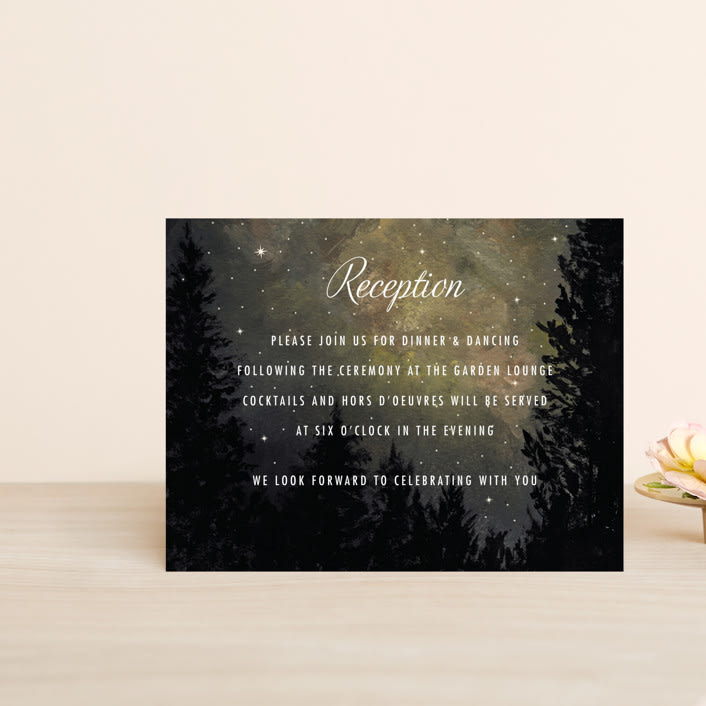 "Starry, Starry Night" - Reception Cards in Shadow by Elly - Front