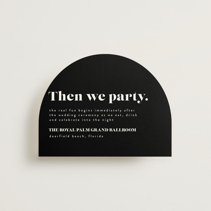"Make it official" - Reception Cards in Panda by Lea Delaveris - Front