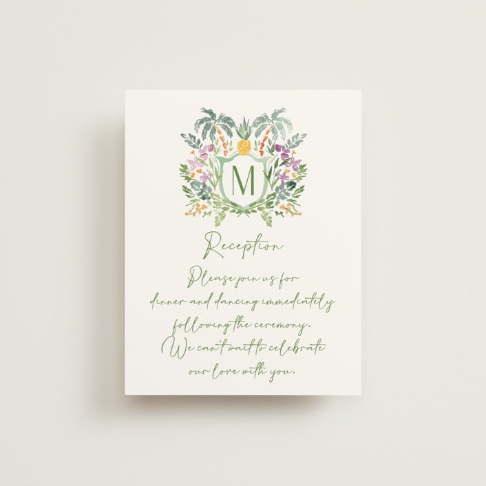 "Tropical Dreams" - Reception Cards in Jungle by Petra Kern - Front
