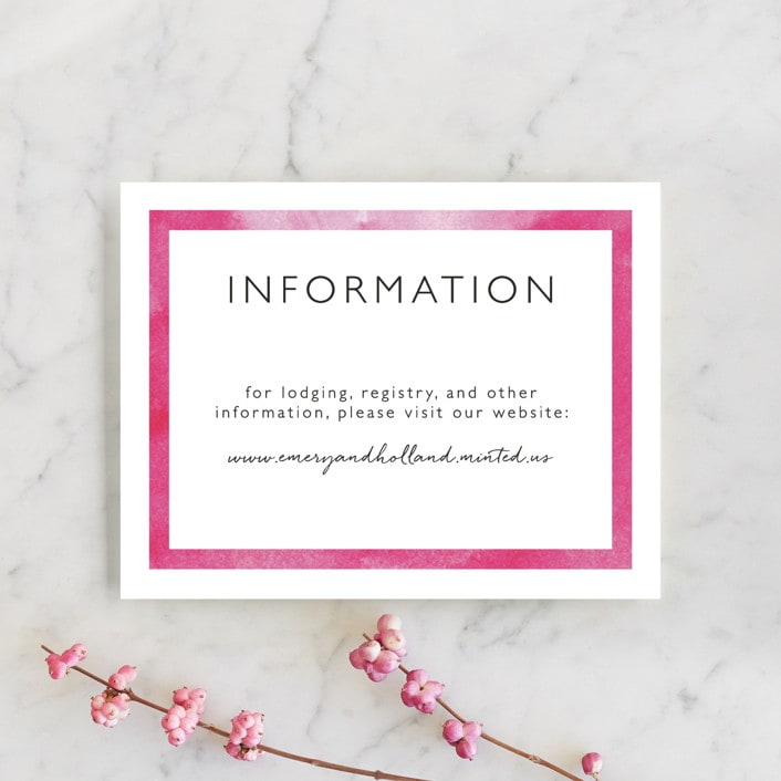 "Skyline San Francisco" - Reception Cards in Magenta by Laura Condouris - Front