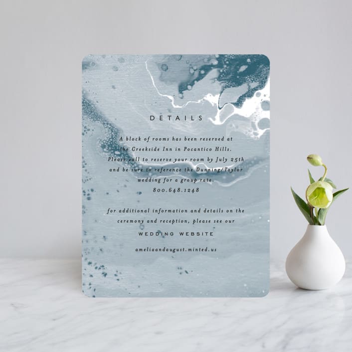 "swirl" - Reception Cards in Celestial by Alethea and Ruth - Front