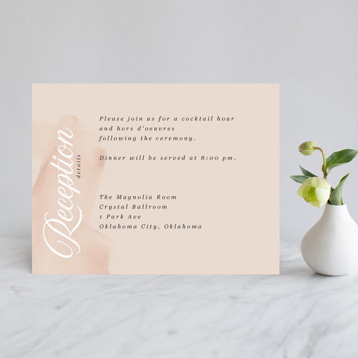 "Romance" - Reception Cards in Snowball by Anna Elder - Front