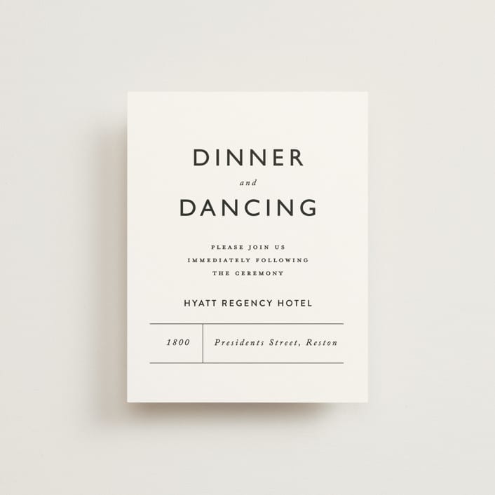 "Ordered Grace" - Reception Cards in Snow by That Girl Press - Front