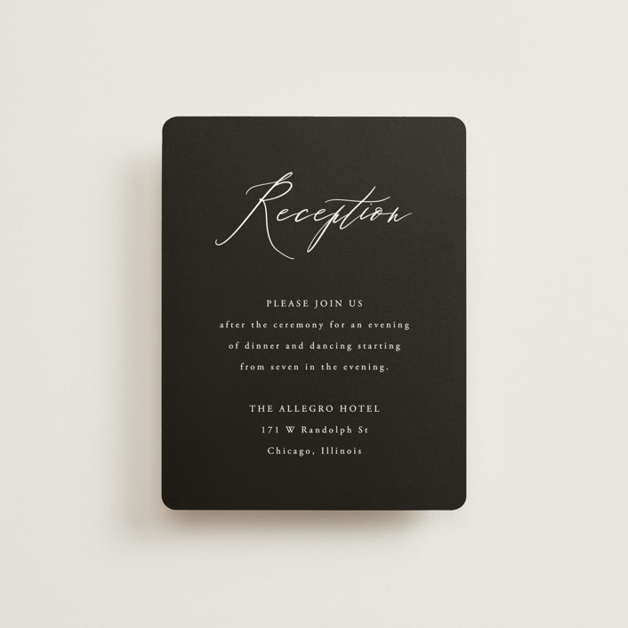 "We Do" - Reception Cards in Ink by lulu and isabelle - Front