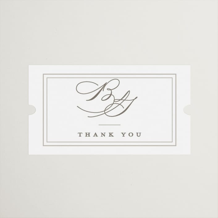 "Overlapping" - Rehearsal Dinner Favor Stickers in Cotton by Amy Kross - Front