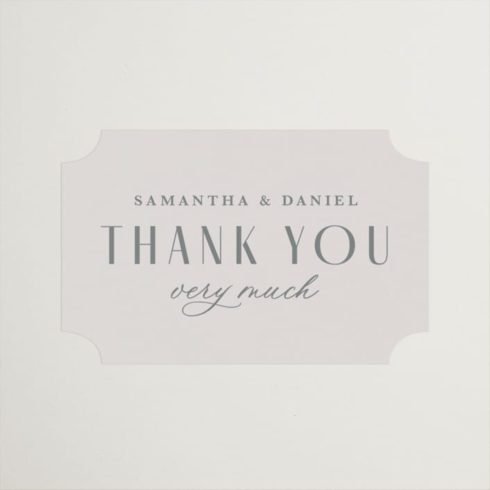 "Classic Edge" - Rehearsal Dinner Favor Stickers in Cream by Kristen Smith - Front