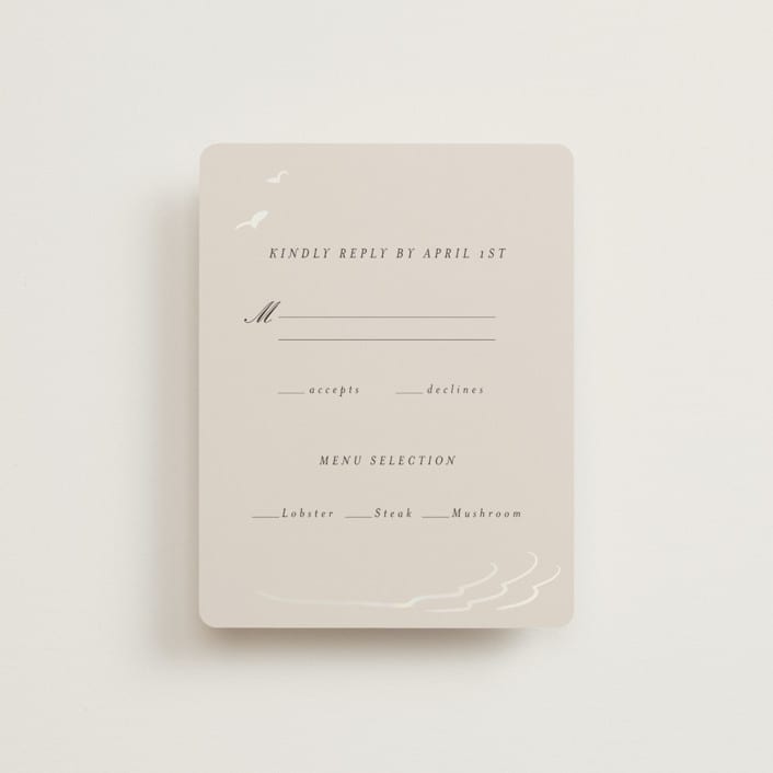 "Kumamoto" - Gloss-Press® RSVP Cards in Pearl by Ani Somi - Front