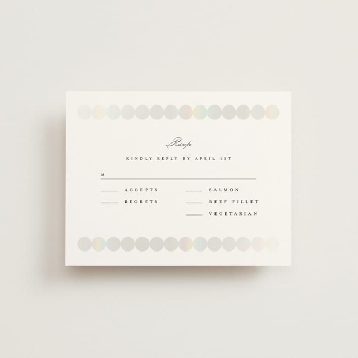 "Pearls" - Gloss-Press® RSVP Cards in Silk by mo kelley - Front