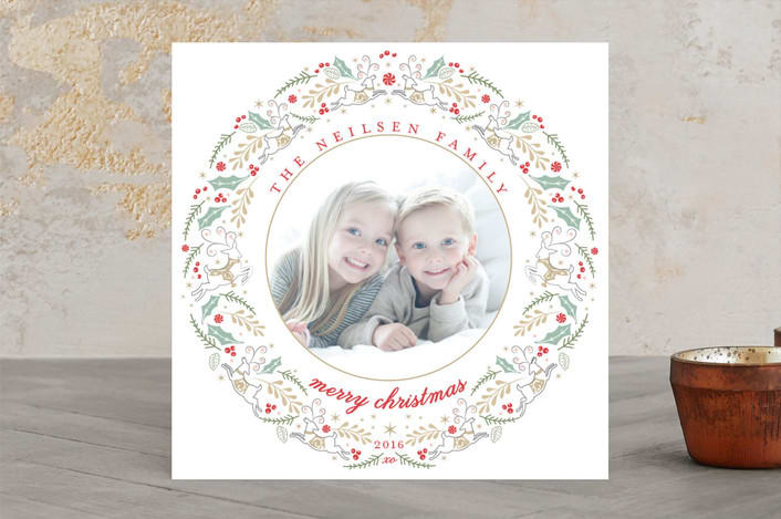 "We believe" - Retired Holiday Cards in Candy Apple by Susan Moyal - Front
