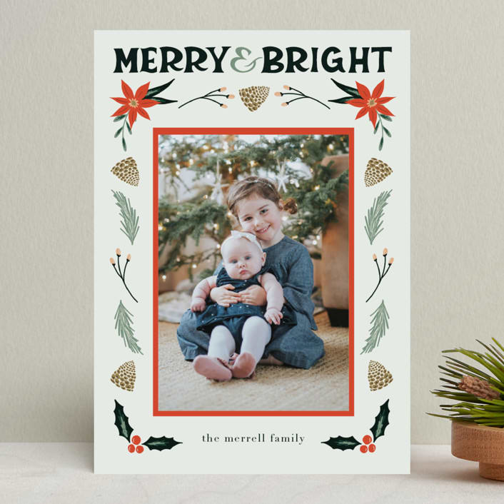 "Merry, Bright" - Retired Holiday Cards in Fog by Amanda Houston - Front