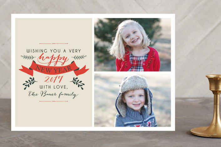 "a very merry Christmas" - Retired Holiday Cards in Cranberry by LollieJ - Front