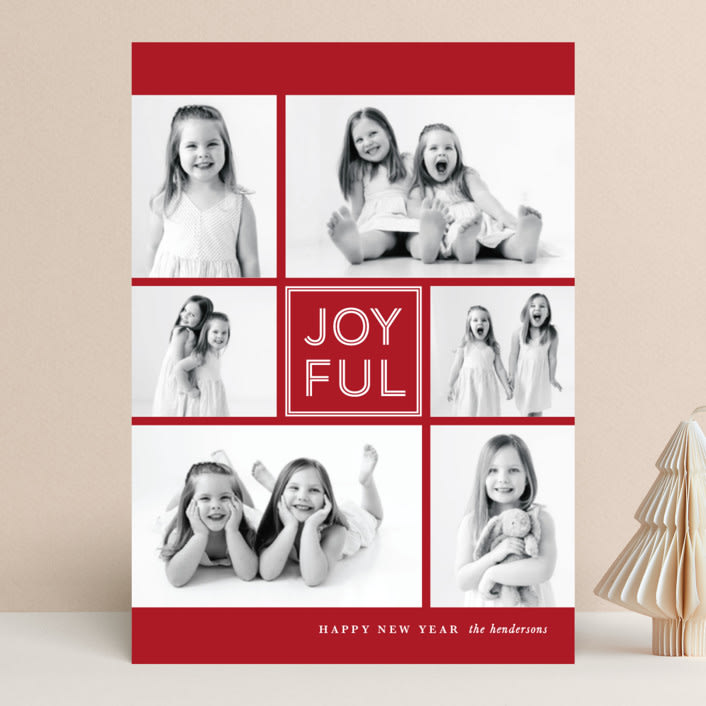 "JOY-FUL" - Retired Holiday Cards in Holly by Lauren Chism - Front