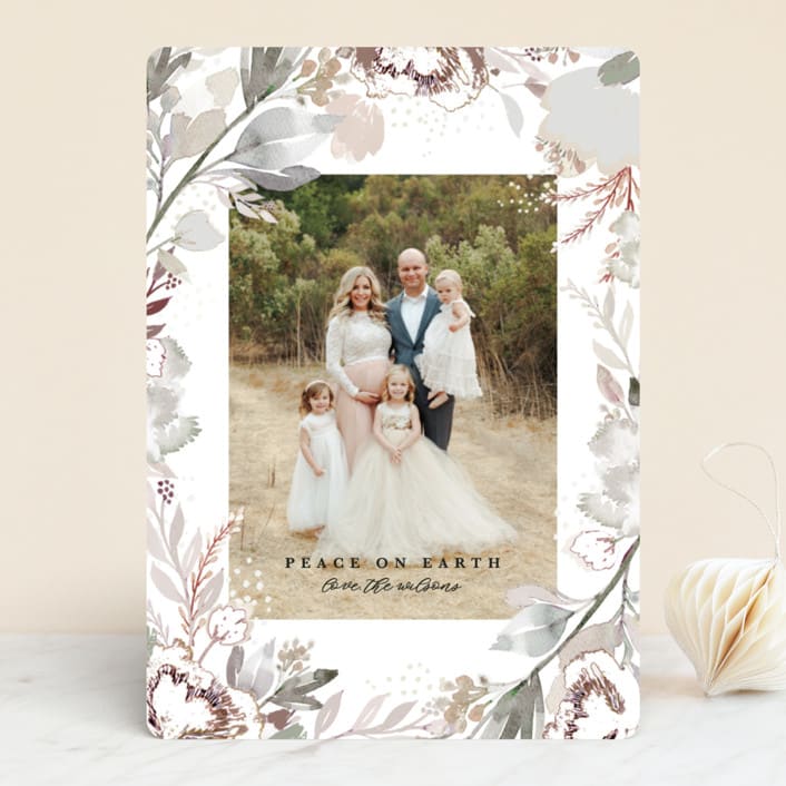 "Muted Wonderland" - Retired Holiday Cards in Smoke by Nicole Whiddon - Front