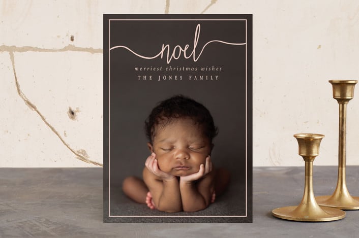 "Pet Name" - Retired Holiday Cards in Blush by Stacy Cooke - Front