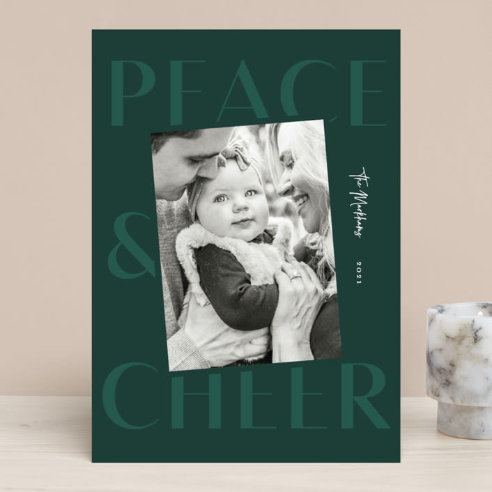 "Exalt" - Retired Holiday Cards in Pine by Lauren Chism - Front