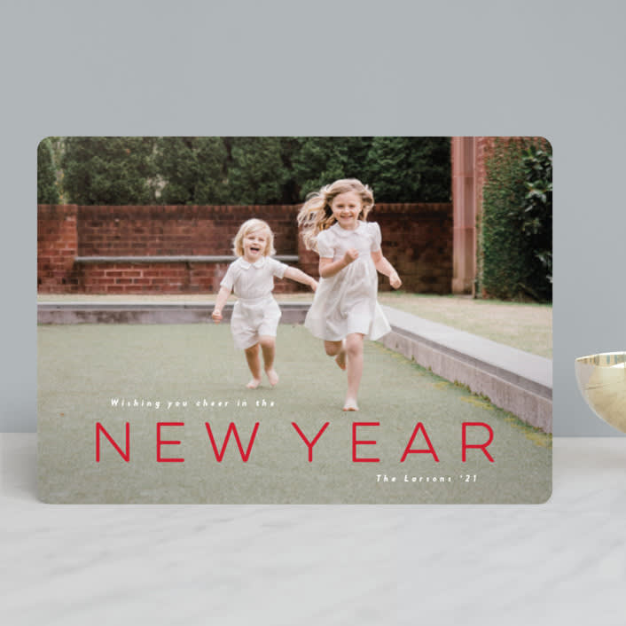 "Mystical" - Retired Holiday Cards in Ruby by Lauren Chism - Front