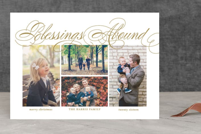 "Blessings Abound" - Retired Holiday Cards in Golden by Lauren Chism - Front