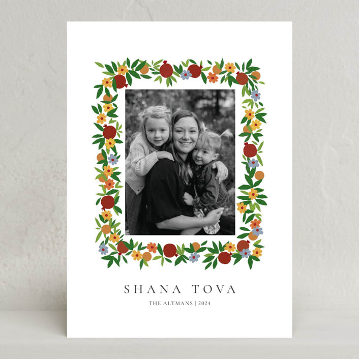 "Abundance" - Rosh Hashanah Cards in Bouquet by Sumak Studio - Front