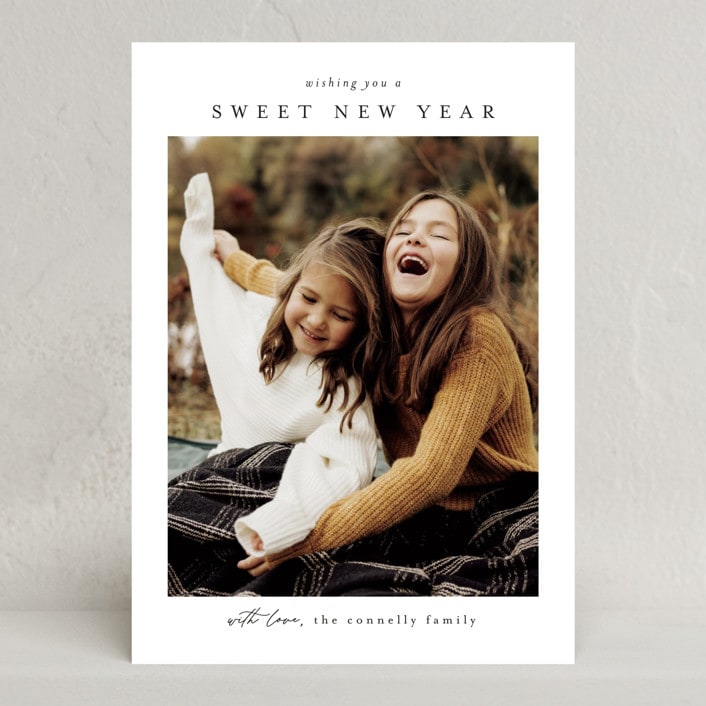 "Frame of Happiness" - Rosh Hashanah Cards in Snow by Chris Griffith - Front