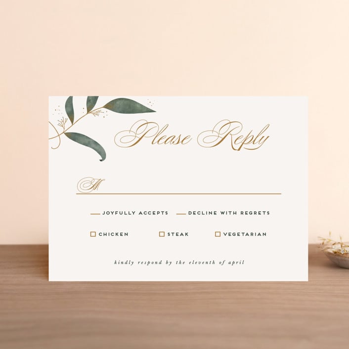 "Love Grows" - RSVP Postcards in Leaf by Leah Bisch - Front