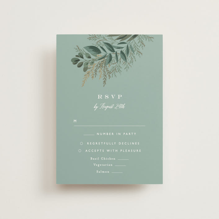 "Forest Crest" - RSVP Postcards in Obsidian by Alethea and Ruth - Front