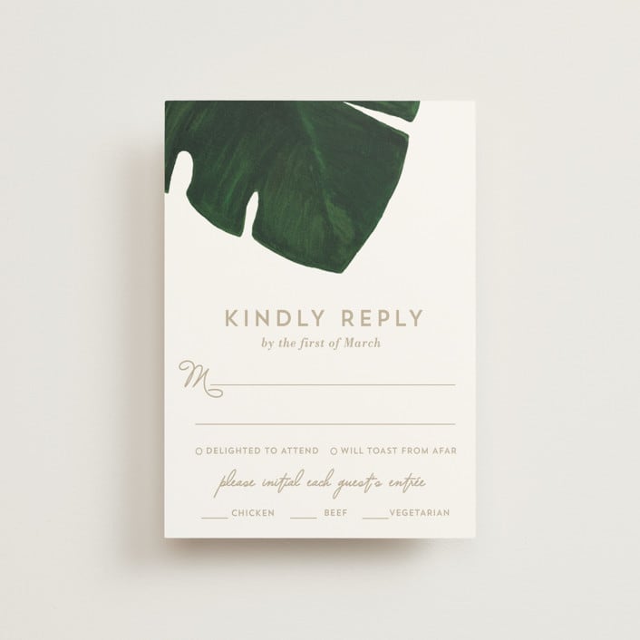 "Palm" - RSVP Postcards in Classic Palm by Kaydi Bishop - Front