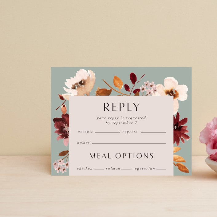 "Serenata" - RSVP Postcards in Sage by Petra Kern - Front